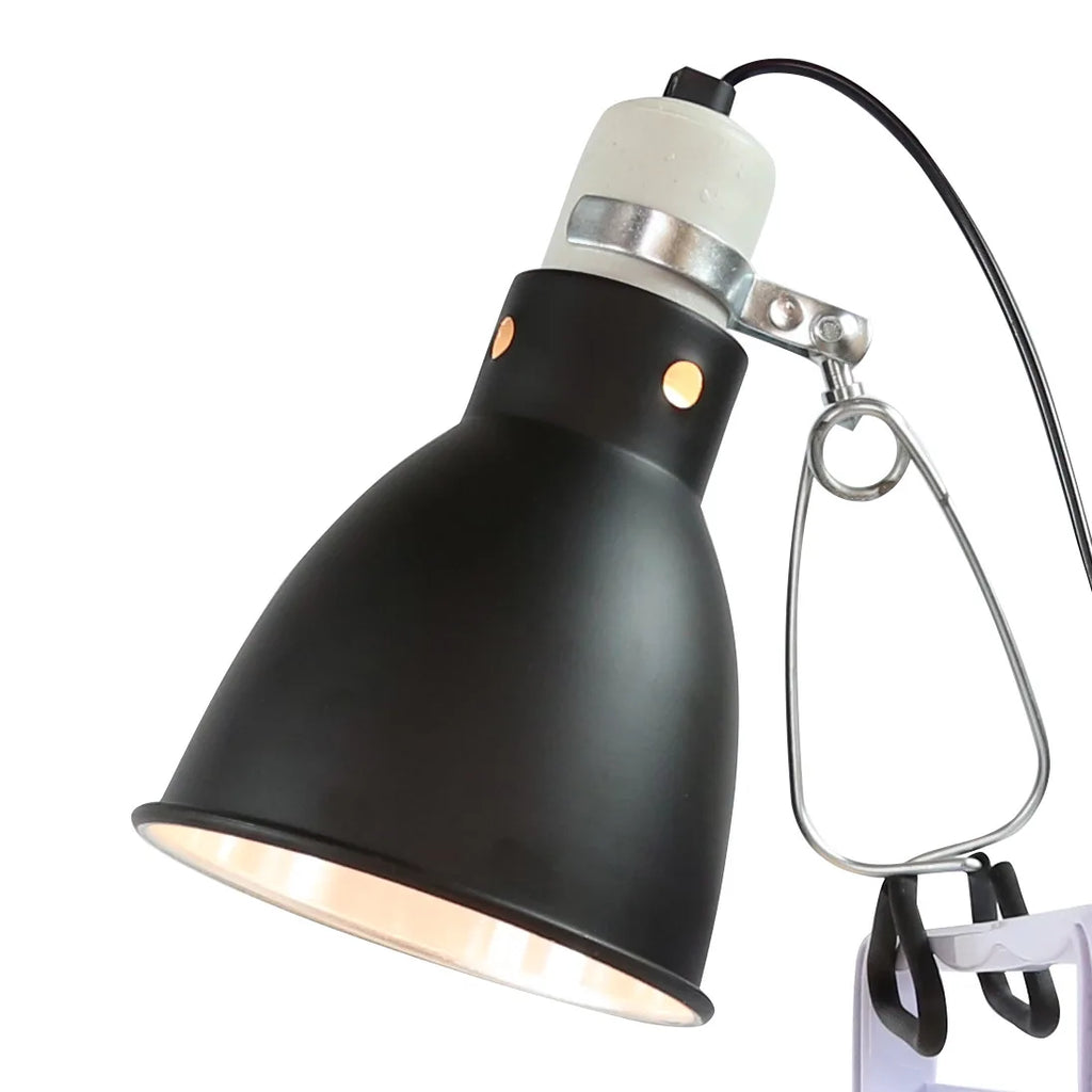 Anti-Scald Reptile Lamp Dome — Protective E27 Fixture, 300W Max