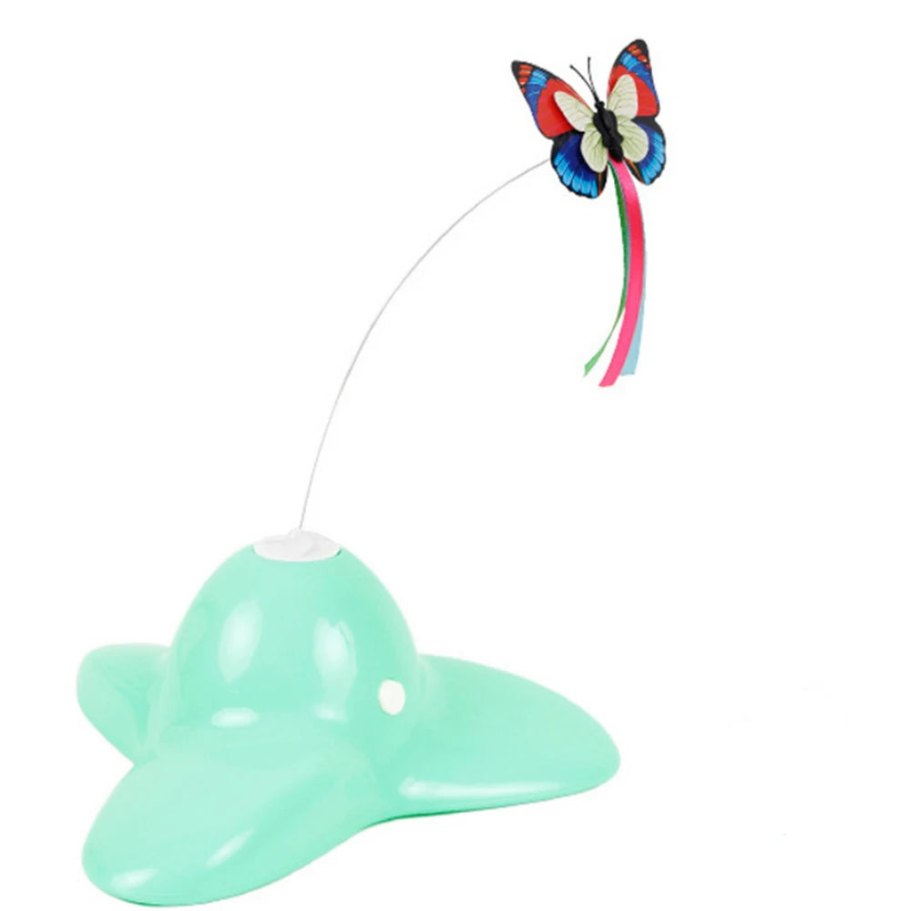 Electric Auto-Rotating Butterfly Toy — Fluttering Cat & Kitten Toy