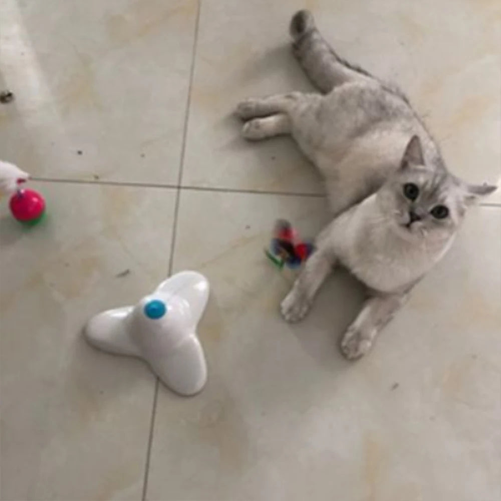 Electric Auto-Rotating Butterfly Toy — Fluttering Cat & Kitten Toy