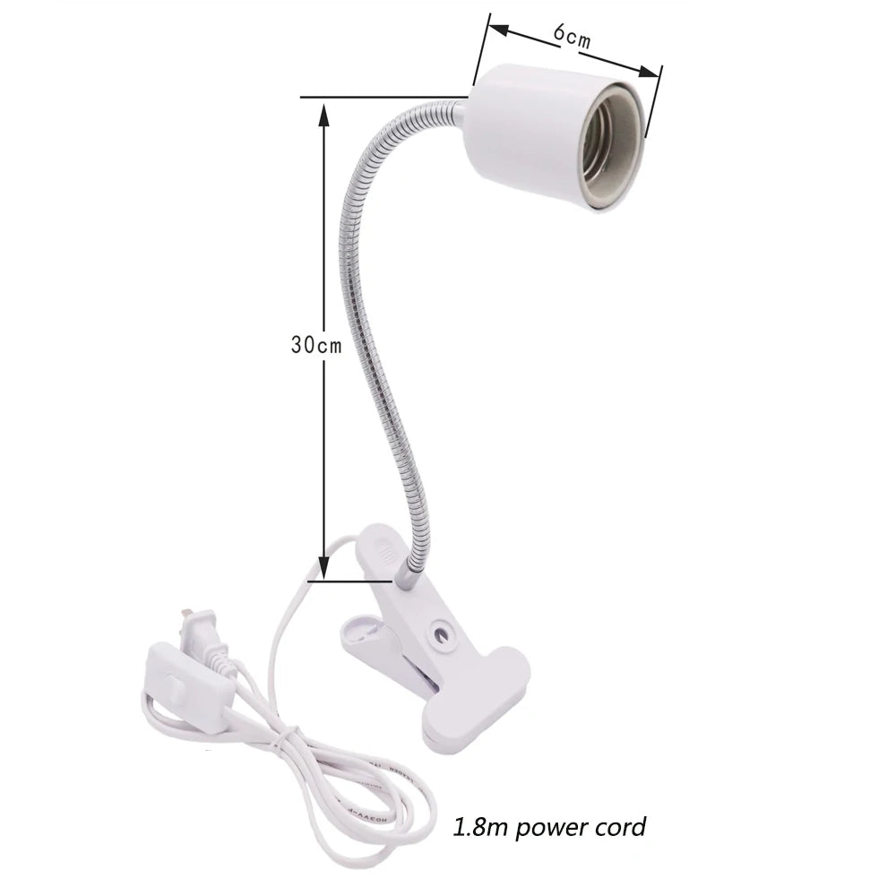 UVA/UVB Clip-On Heat Lamp Kit — Adjustable E27 Basking Light for Reptiles