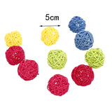 5-Pack Feather Wand Cat Teaser Toy Set with Bell & Mouse Cage — Colorful Stick Toys for Cats