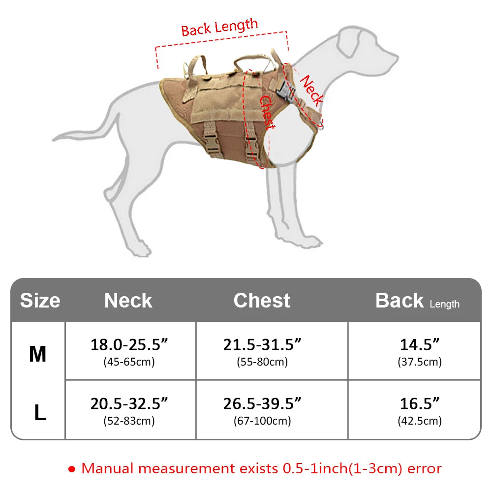 Tactical MOLLE Dog Harness