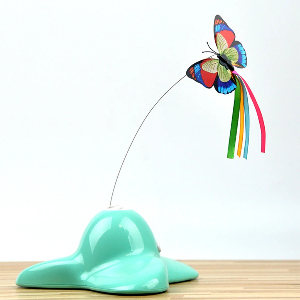 Electric Auto-Rotating Butterfly Toy — Fluttering Cat & Kitten Toy