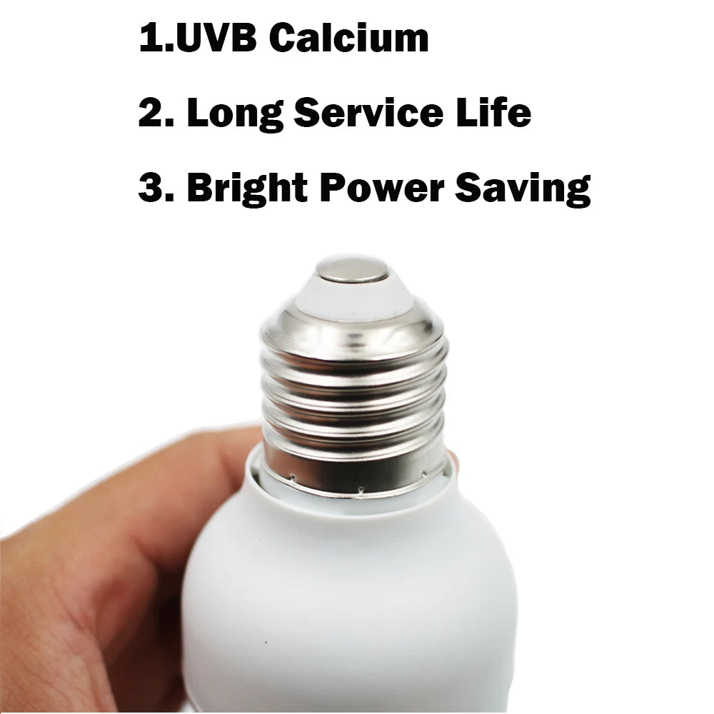 Reptile UVB 10.0 Desert Bulb — 13W Fluorescent Lamp with UVB Test Card