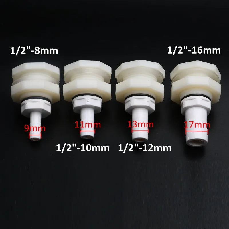 ABS Aquarium Drain Fittings & Connector Set (1/2" & 3/4")