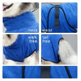 Microfiber Drying Bathrobe for Dogs — Adjustable, Super Absorbent, XS–XL