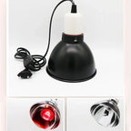 300W Dome Reptile Lamp Fixture — Aluminum Reflector Heat Lamp Stand, E27