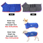 Microfiber Dog Bathrobe — Adjustable, Super Absorbent Drying Coat, XS–3XL