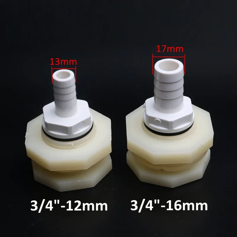 ABS Aquarium Drain Fittings & Connector Set (1/2" & 3/4")