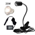 UVA/UVB Basking Lamp Kit — Clip-On Holder, Bulb & Thermometer-Hygrometer