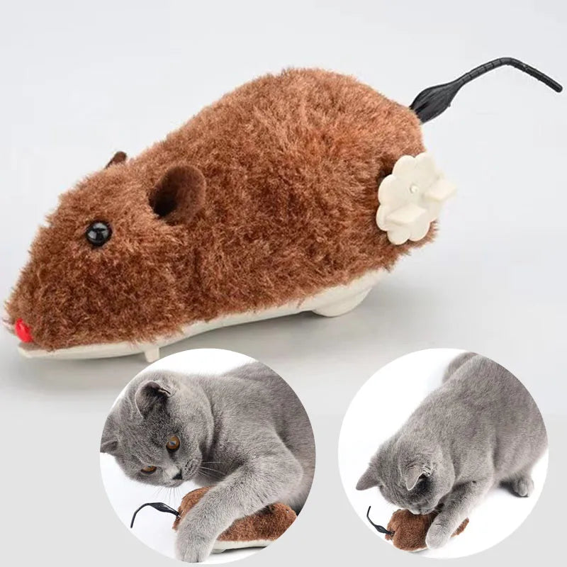 Plush Running Rat Toy — Motorized Chase Toy for Cats & Dogs