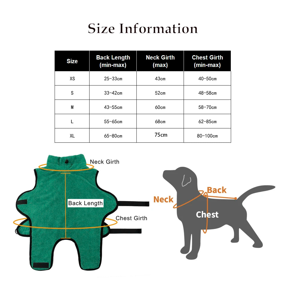 Hooded Pet Bathrobe — Microfiber Quick-Dry Wrap with Built-In Hood