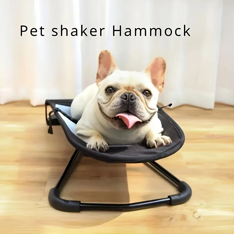 Foldable Rocking Pet Bed with Breathable Mesh Hammock