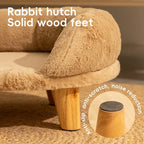 Plush Raised Pet Sofa Couch Bed with Anti-Slip Bottom
