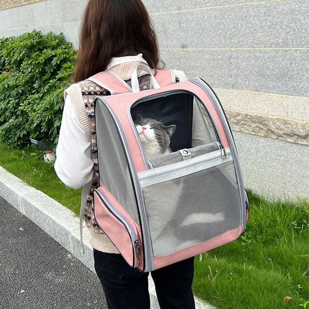 Foldable Pet Carrier Backpack (Suede, Large Capacity, 5 Colors)