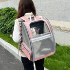 Foldable Pet Carrier Backpack (Suede, Large Capacity, 5 Colors)