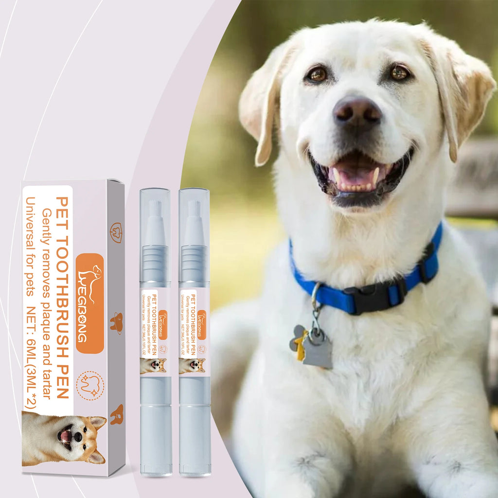 Pet Toothbrush Pen — Tartar & Bad Breath Remover for Dogs & Cats