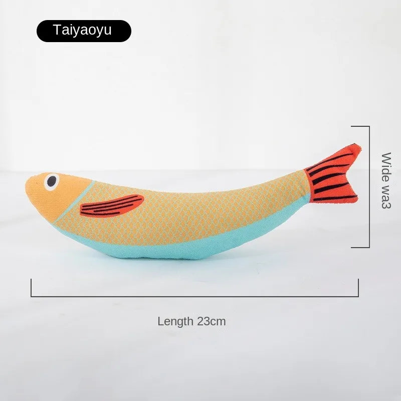 Fish-Shaped Catnip Chew Toy for Cats