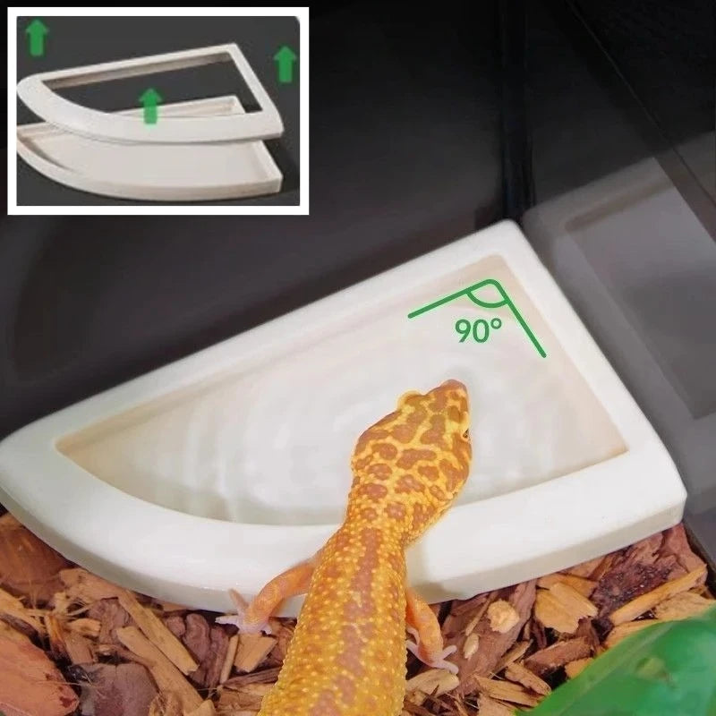 Anti-Escape Mealworm Feeding Container — Reptile & Small Pet Feeder