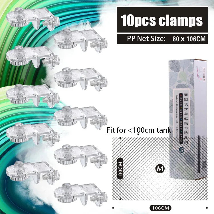 Aquarium Anti-Jump Net Cover Clamp Holder Clips