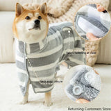 Full-Body Dog Bathrobe — Super Absorbent Fast-Drying Wrap Towel