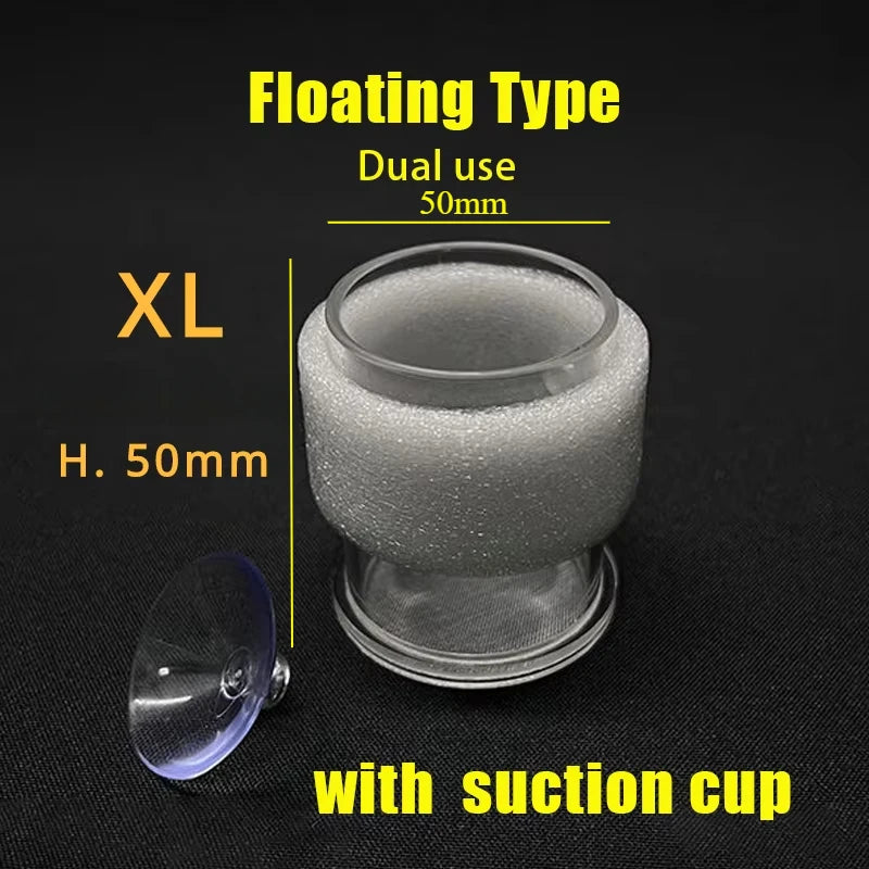 Acrylic Aquarium Fish Feeding Ring (Anti-Drift, Transparent, Floating)