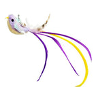 Plush Bird Head Teaser Wand — Suction Cup or Handheld Cat Toy