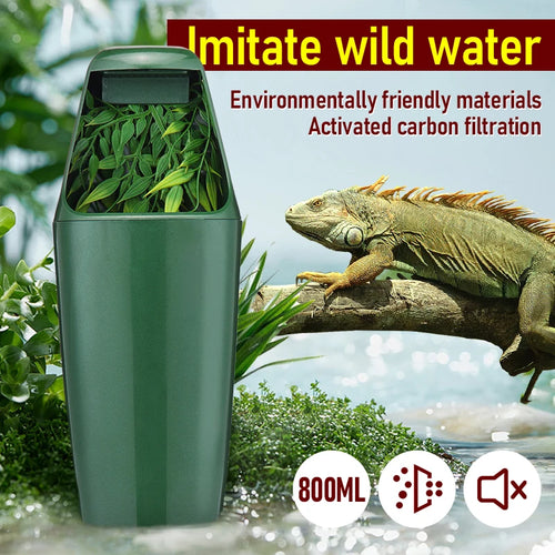 Automatic Reptile Water Fountain — Filtered Drinking Dispenser for Amphibians & Reptiles