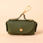 Leather Pet Waste Bag Dispenser with Keychain (Multi-Color, Lightweight)