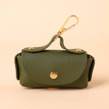 Leather Pet Waste Bag Dispenser with Keychain (Multi-Color, Lightweight)