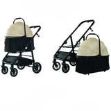 Lightweight Pet Stroller Foldable Outdoor Pet Stroller for Cats and Dogs Detachable Portable Pet Carrier High View Dog Stroller
