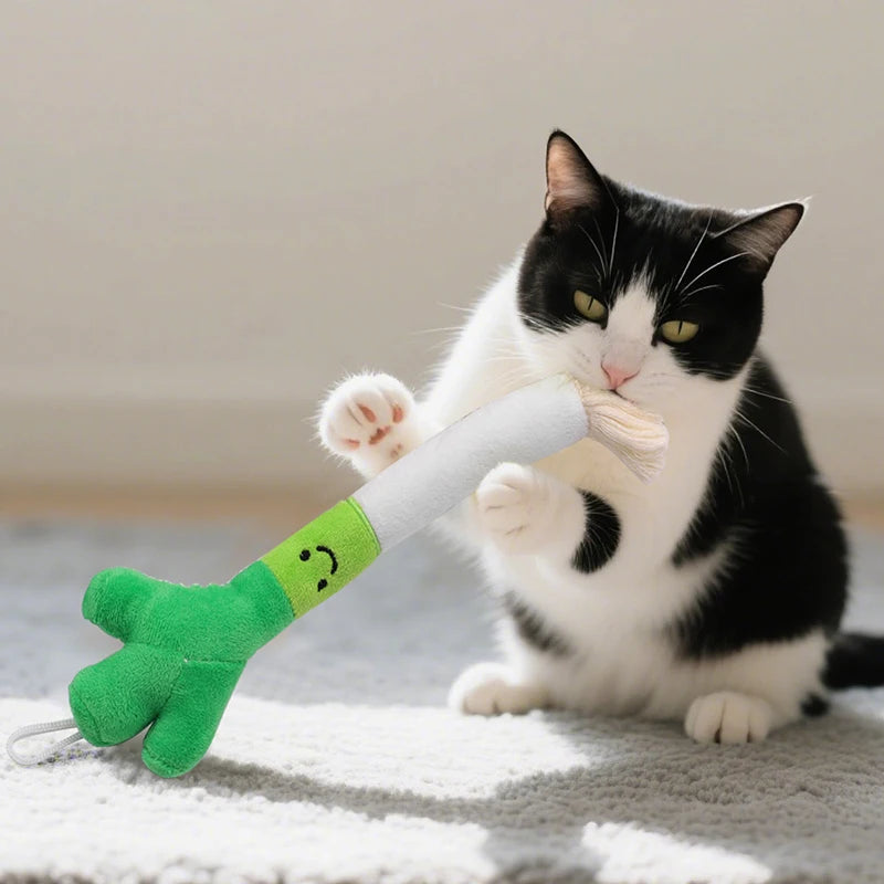Catnip Onion Plush Toy with Bell — Washable Bite-Resistant Chew