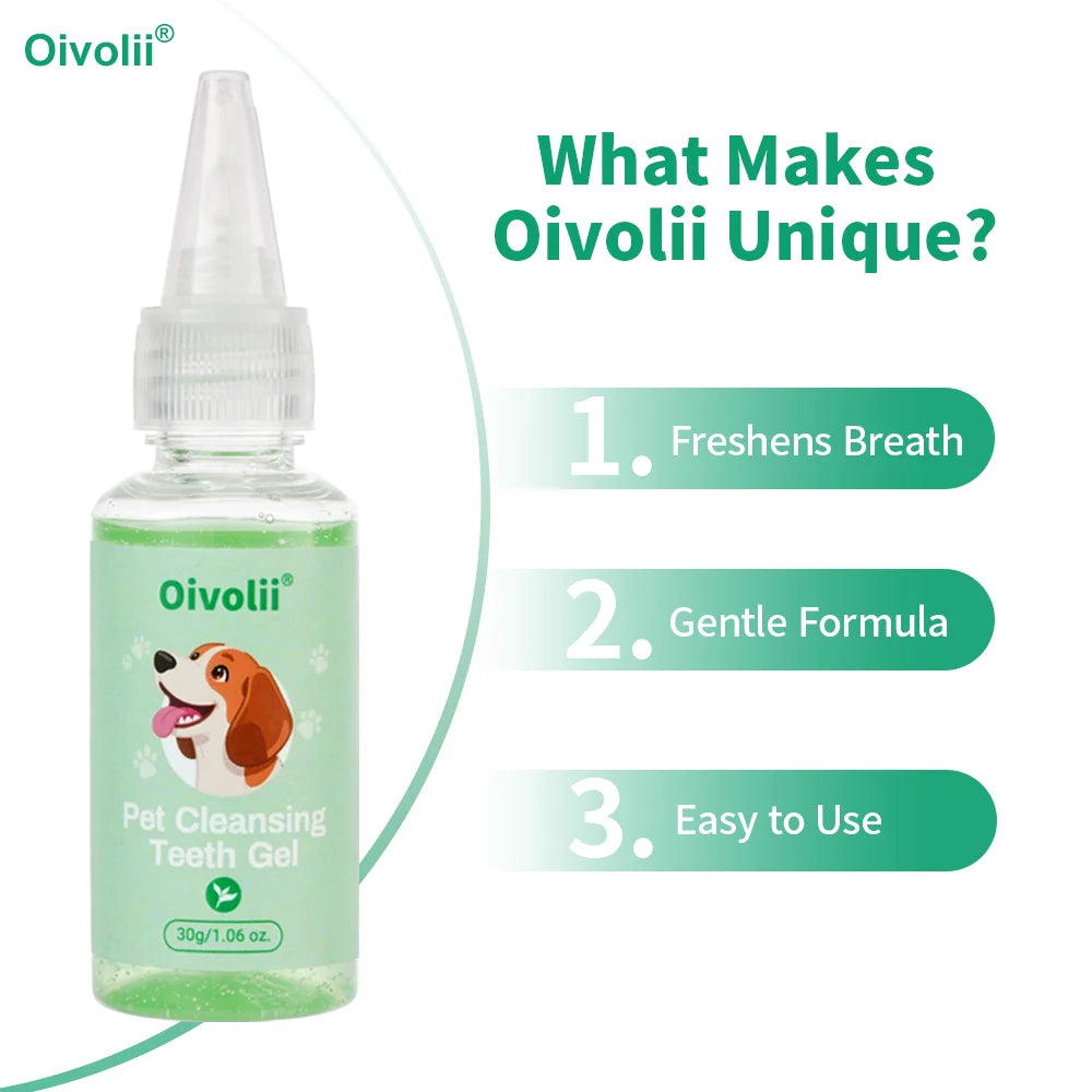 Pet Teeth Cleansing Gel — Gentle Daily Dental Care for Dogs & Cats