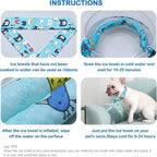 Pet Cooling Ice Scarf Set (2-Pack, Fast Cooling, Reusable Neck Ring)