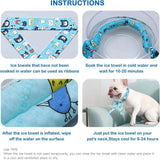 Pet Cooling Ice Scarf Set (2-Pack, Fast Cooling, Reusable Neck Ring)