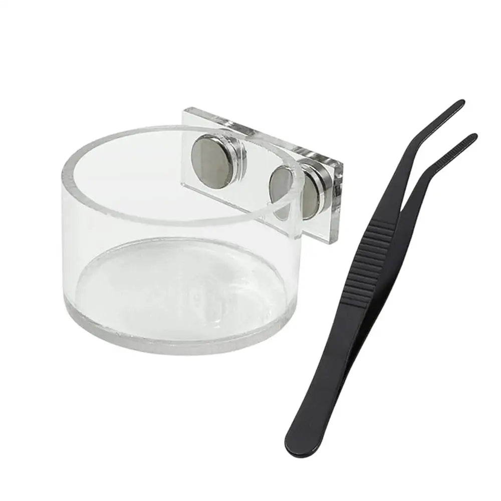 Magnetic Feeding Dish Set for Jumping Spiders — No-Wobble Acrylic Bowl