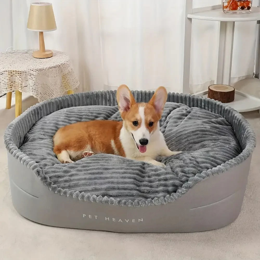 Ultra-Soft Plush Dog Bed, Bite-Resistant & Dirt-Proof