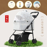 Lightweight Foldable Pet Stroller Universal for Small Dogs Cats Portable Outdoor Travel Cat Carrier Stroller for Walking Pet