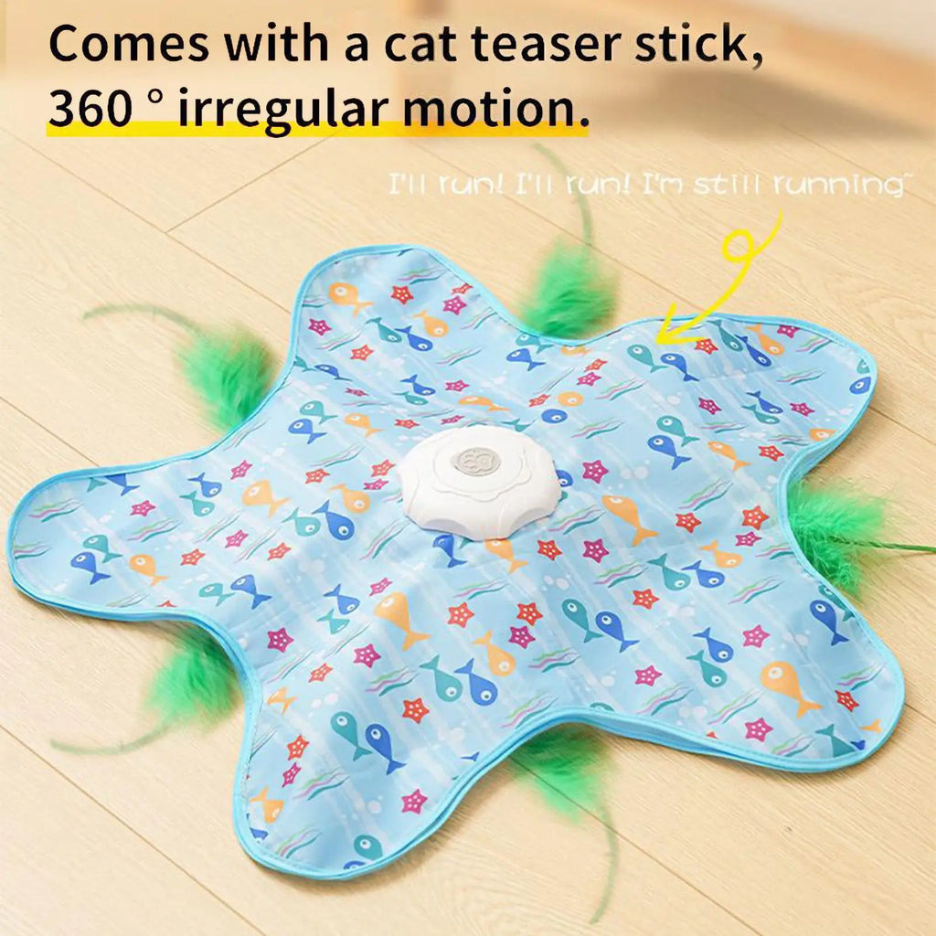 Star-Shaped Automatic 3-Speed Cat Toy — Chew-Proof Mental Stimulation Trainer