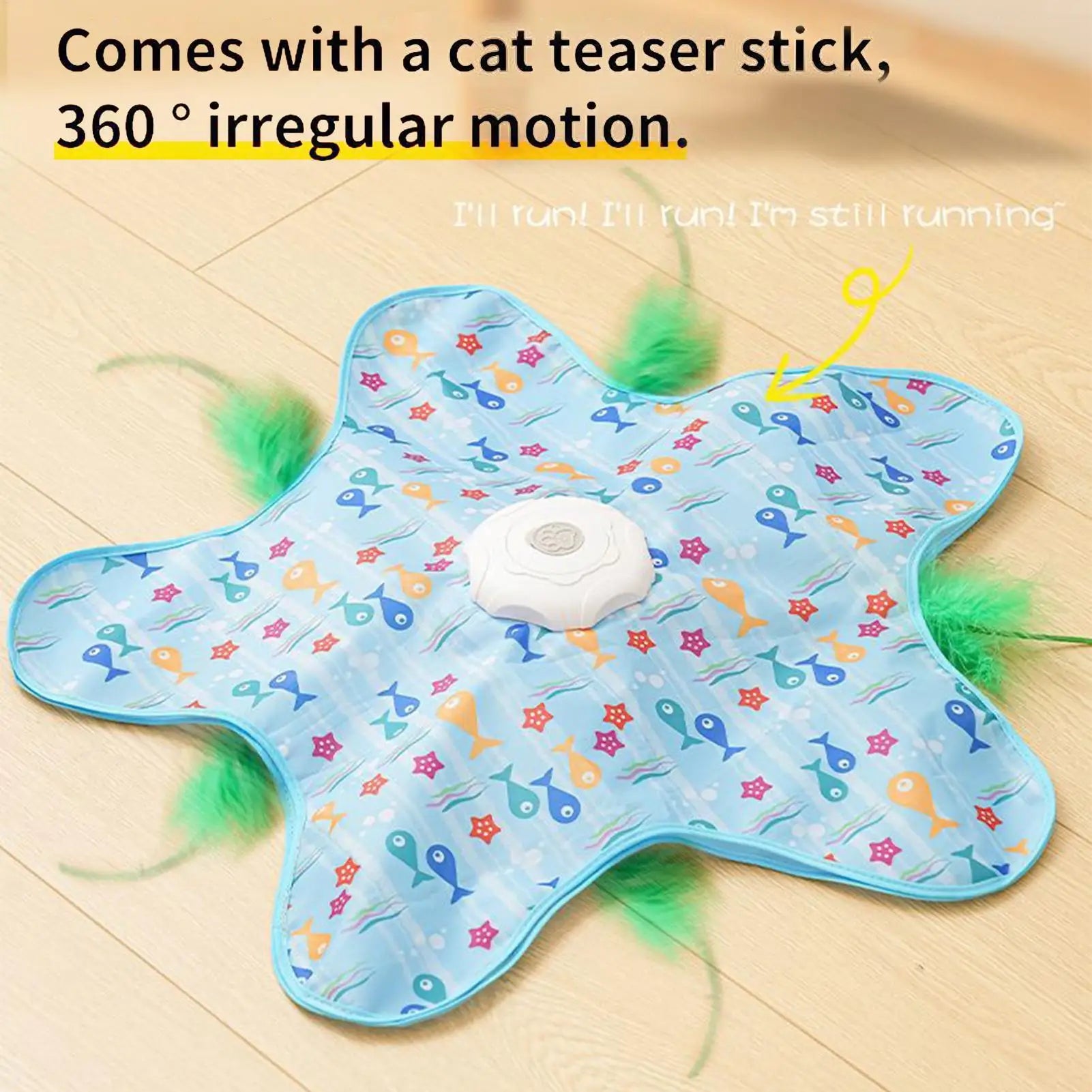 Star-Shaped Automatic 3-Speed Cat Toy — Chew-Proof Mental Stimulation Trainer