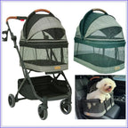 3-in-1 All-Terrain Dog & Cat Stroller with Detachable Carrier up to 35 lbs