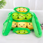 Pea Pod Plush Cat Toy — Cute Stuffed Bean Doll for Play & Decor