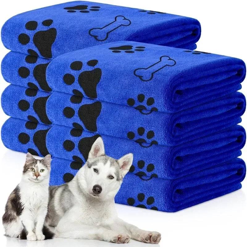 Pet Bath Towel — Quick-Drying Absorbent Towel for Dogs & Cats, 60×100cm