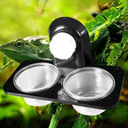 Crested Gecko Feeding Ledge — Space-Saving Suction Cup Food & Water Dish