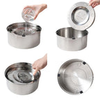 Stainless Steel Anti-Spill Dog Water Bowl (Non-Slip, Portable)