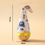 Christmas Wooden Tumbler Cat Toy (Catnip & Feather)