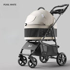 Ultra-Lightweight Foldable Pet Stroller with Detachable Carrier for Cats & Dogs