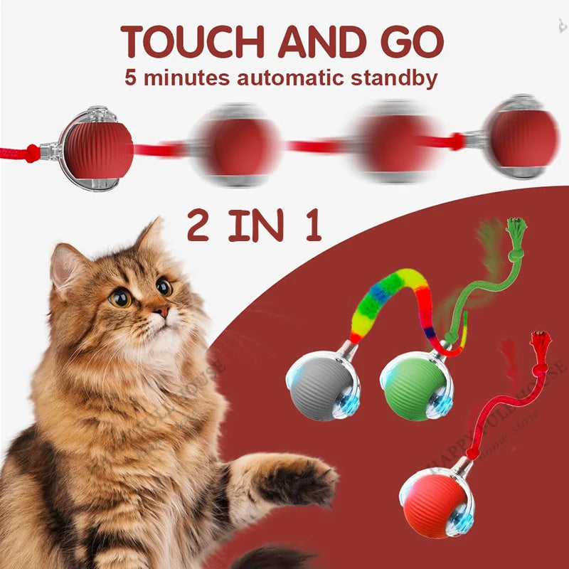 2-in-1 Automatic Interactive Cat Ball Toy