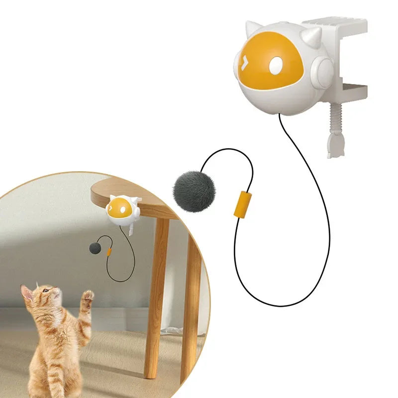 Electric Bouncing Hair Ball Cat Toy — Automatic Up-and-Down Motion for Solo Play