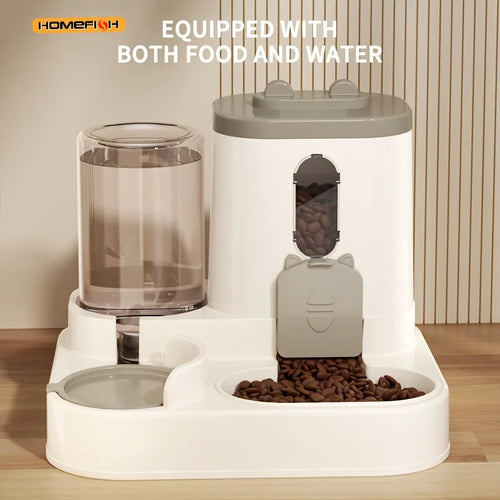 2-in-1 Automatic Cat Feeder — Combined Food & Water Dispenser
